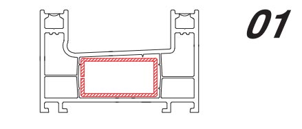 قیمت پروفیل قاب جفت ریل وین تک